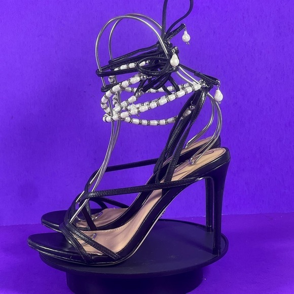 Sam Edelman Women's Black Leather Scarlette Strappy Sandal Shoe Size 6-NEW - Picture 3 of 8